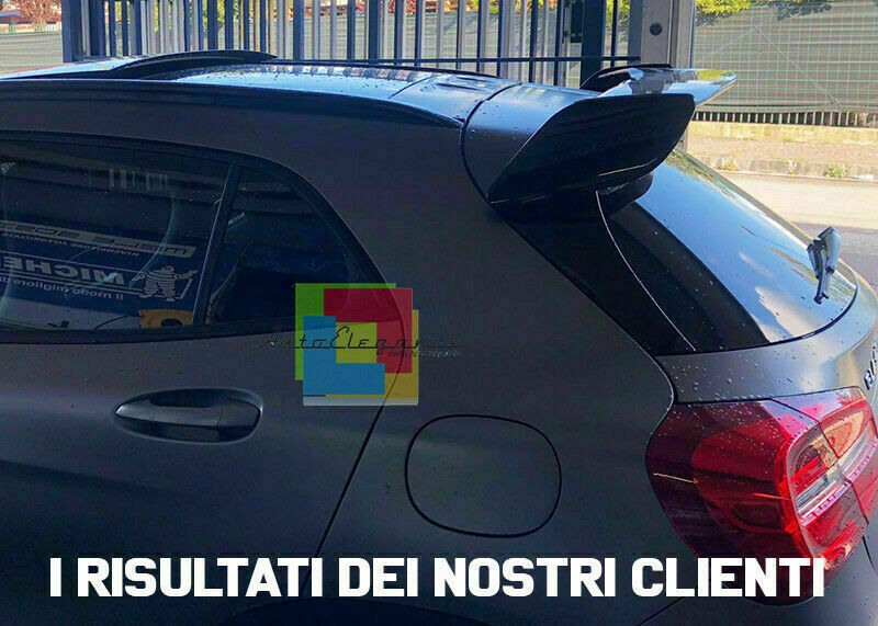 0133 ALETTONE AMG NERO LUCIDO MERCEDES GLA 2013-2019 SPOILER TETTO IN ABS A45 AUTOELEGANCERICAMBI