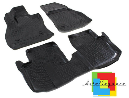 SET OF CUSTOM RUBBER CAR INTERIOR MATS FOR FIAT 500L TREKKING 2013+ -AT-
