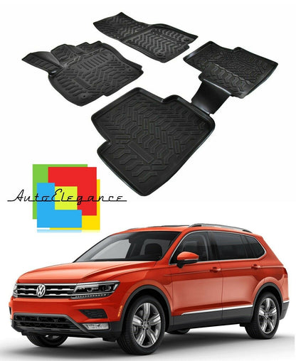 SET OF CUSTOM RUBBER CAR INTERIOR MATS VW TIGUAN 2 2016+ -AT-