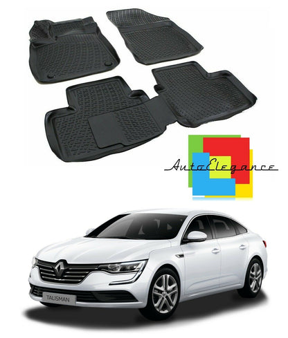 CUSTOM RUBBER CAR INTERIOR MATS SET RENAULT TALISMAN 2016+ -AT-