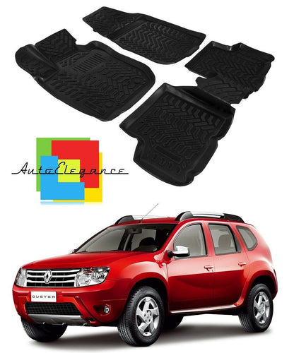 SET OF CUSTOM RUBBER CAR INTERIOR MATS FOR DACIA DUSTER 2WD 2010-2014 -AT-