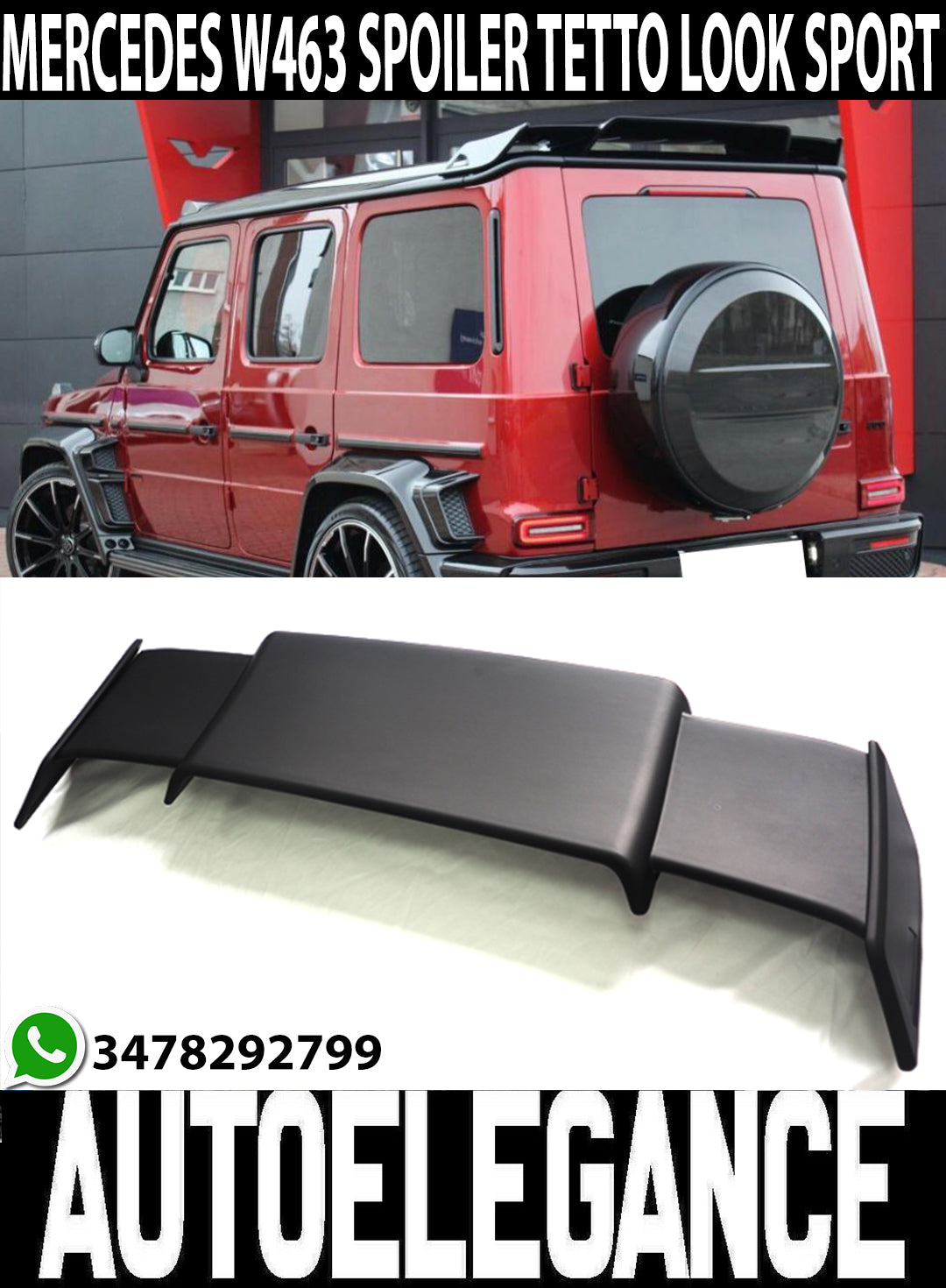 REAR SPOILER MERCEDES G W463 ROOF SPOILER AMG B