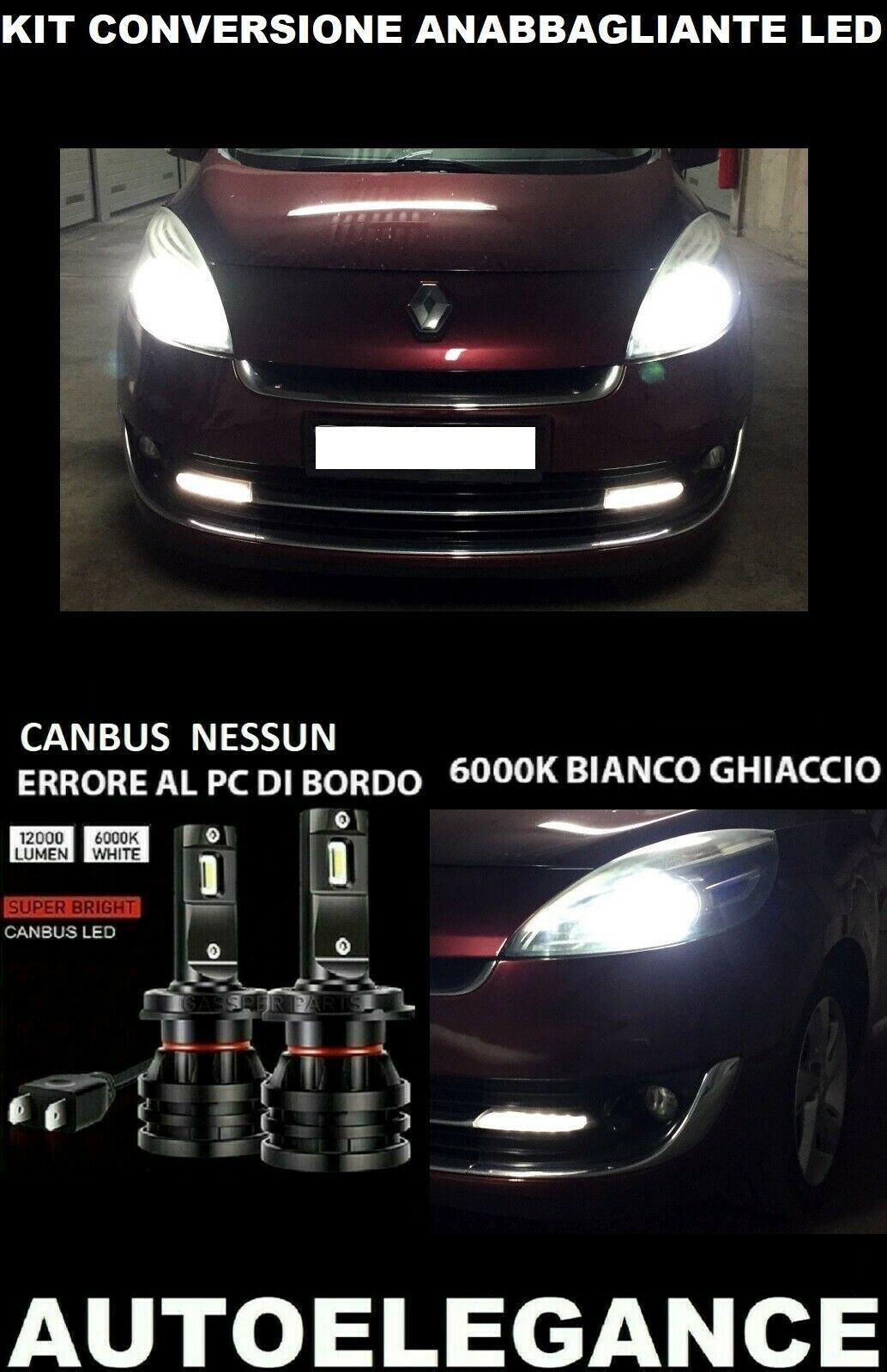 RENAULT SCENIC III LED LOW BEAM KIT 16.000LM CAMBUS 0032