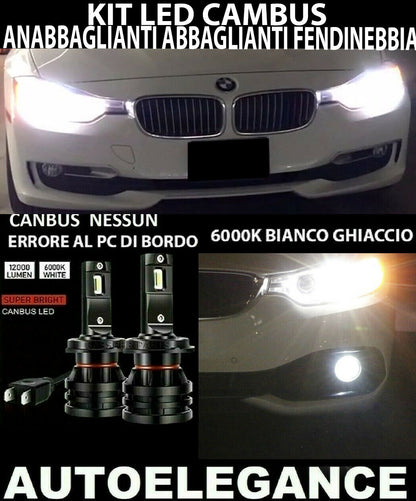BMW SERIE 3 F30 F31 KIT ANABBAGLIANTI ABBAGLIANTI FENDINEBBIA LED 16.000LM 0032 AUTOELEGANCERICAMBI