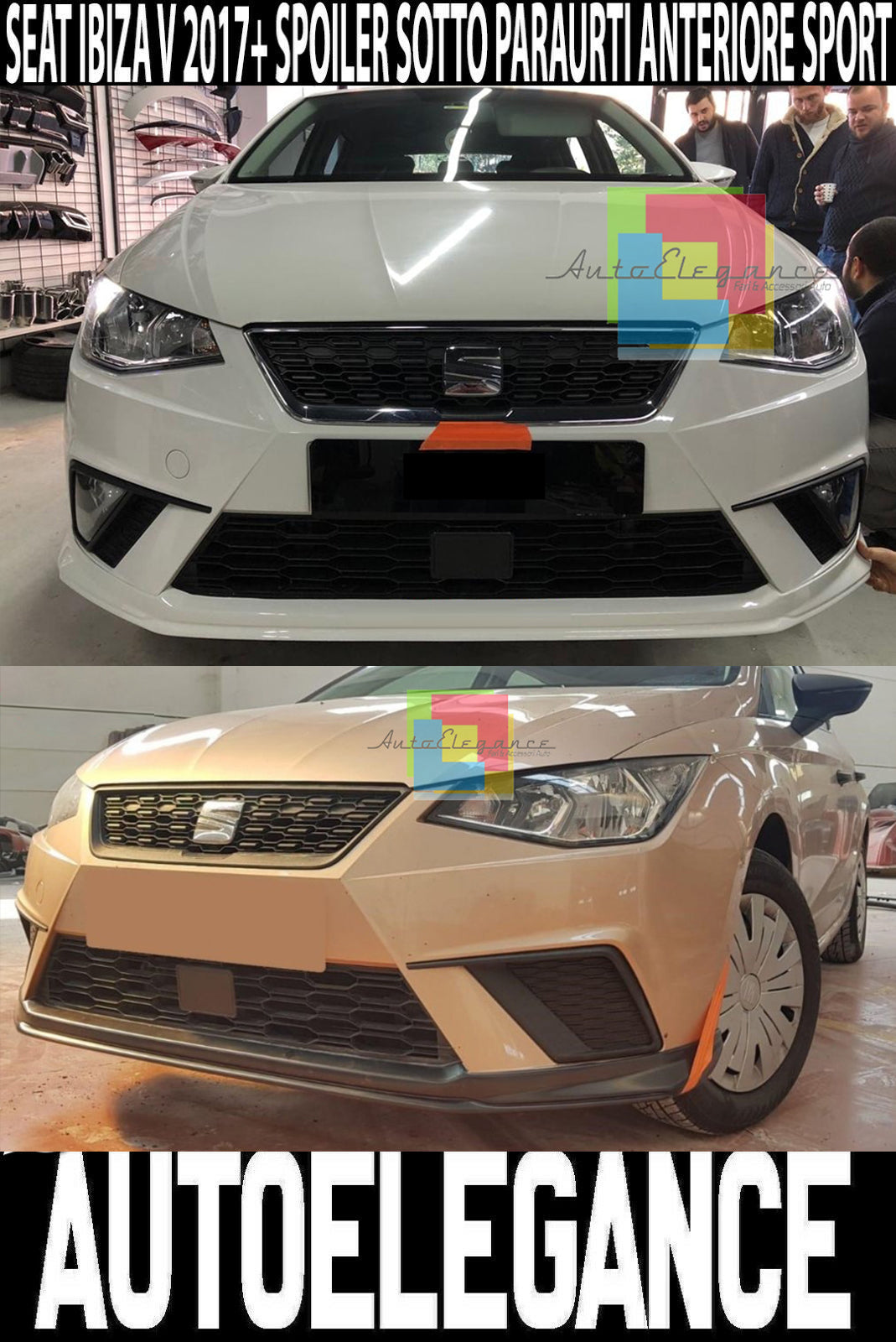 UNDER FRONT BUMPER SEAT IBIZA V 6F 2017+ 5 DOORS SPLITTER ABS