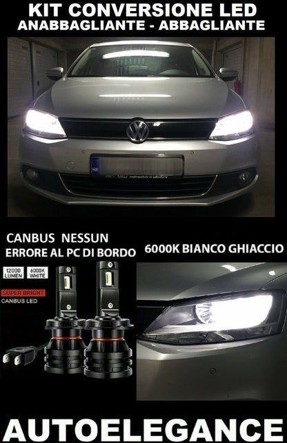 VW JETTA HYBRID LOW BEAM HIGH BEAM LED 16000LM CAMBUS 0032