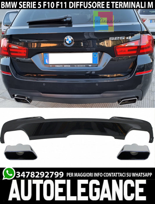 DIFFUSORE & TERMINALI DI SCARICO BMW SERIE 5 F10 F11 2011-2017 LOOK M-Tech 550i