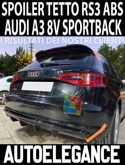 RS3 LOOK - AUDI A3 8V SPORTBACK 2012+ SPOILER POSTERIORE SUL TETTO