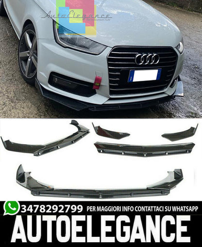 SPLITTER AUDI A1 2010-2018 FRONT BUMPER BLADE IN ABS RS LOOK BLACK