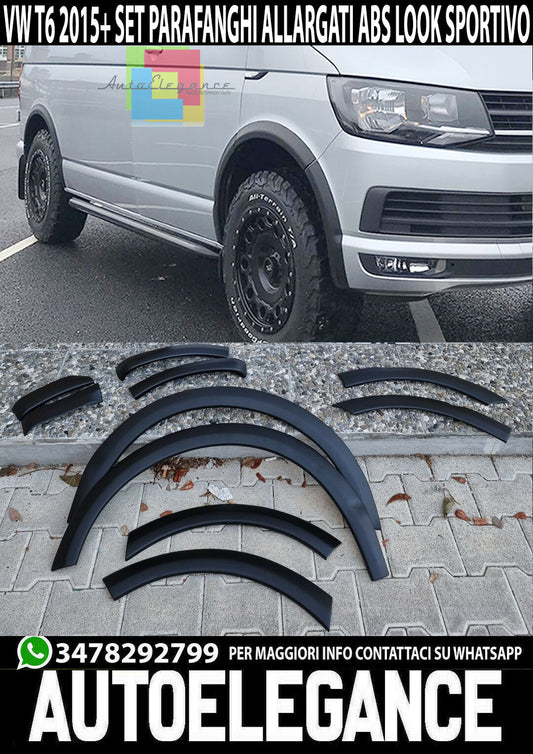 VW T6 VI TRANSPORTER CARAVELLE SPOILER SPORTS FENDERS IN ABS