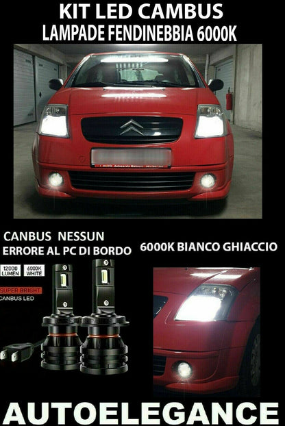CITROEN C2 LAMPADE FENDINEBBIA LED 10.000LM CAMBUS 0032 AUTOELEGANCERICAMBI