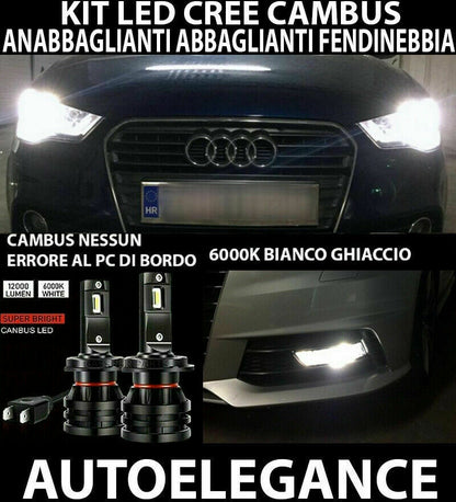 AUDI A1 8X ANABBAGLIANTI ABBAGLIANTI FENDINEBBIA LED 10.000LM CAMBUS - AT 0032 AUTOELEGANCERICAMBI