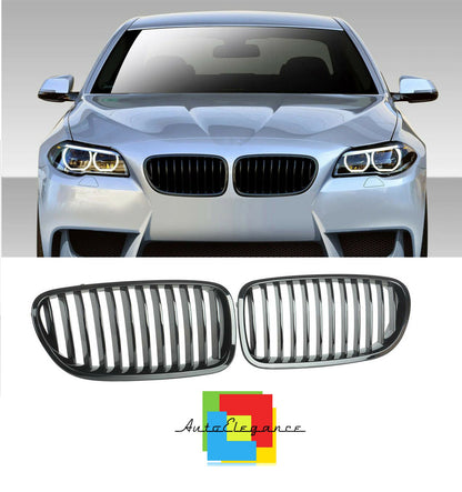 5 SERIES F10 F11 M LOOK GLOSSY BLACK SINGLE KIDNEY MUSTACHE GRILLE NEWS