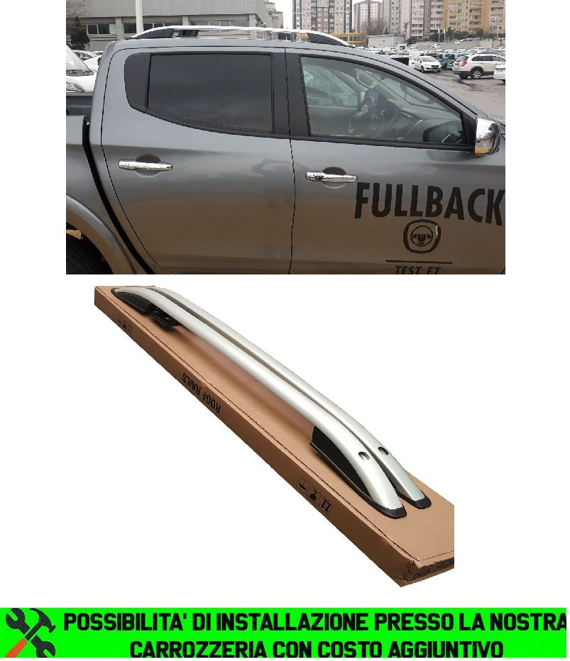 MITSUBISHI L200 2015+ SATIN ROOF RAILS ROOF BARS ALUMINUM GREY