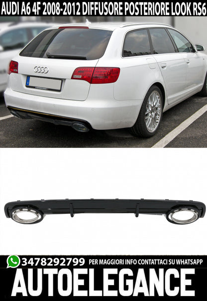REAR DIFFUSER AUDI A6 4F 08-11 LIFT AVANT SEDAN UNDER BUMPER RS6 ABS