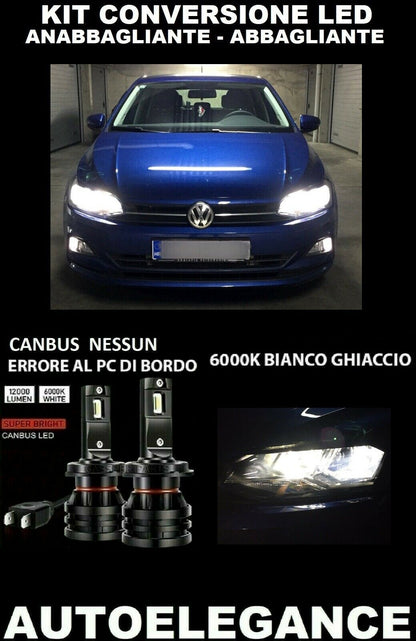 VW POLO AW LOW BEAM HIGH BEAM LED 16.000LM CAMBUS 0032