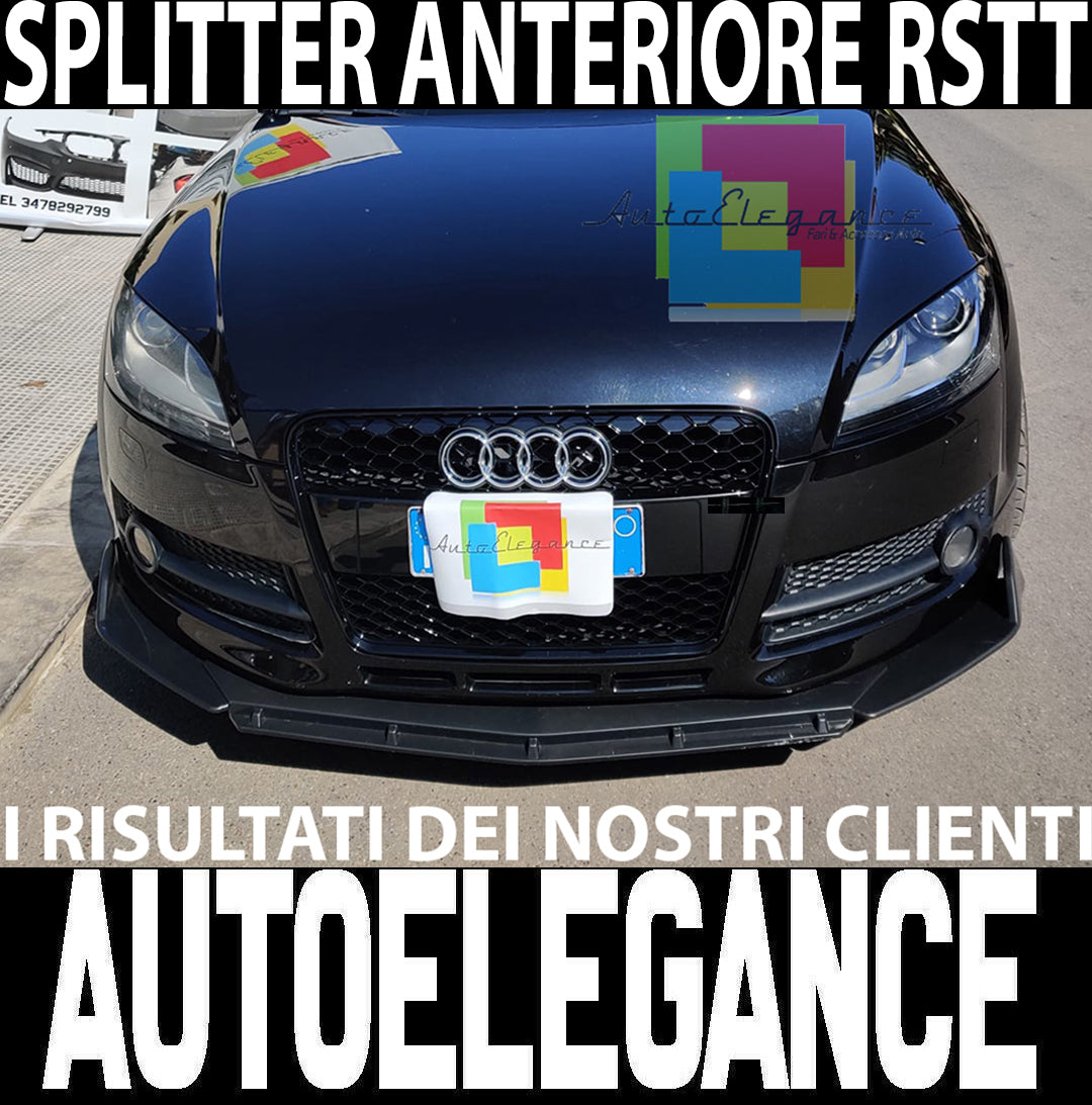 SPLITTER AUDI TT 8J 2006-2015 GLOSSY BLACK UNDER BUMPER ABS LOOK RSTT