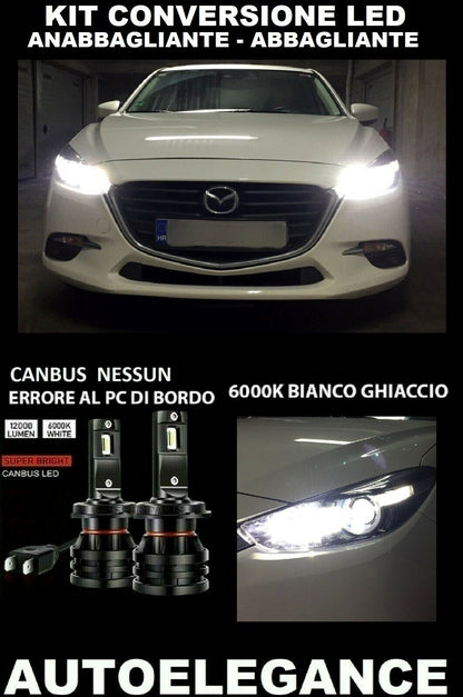 MAZDA 3 BM KIT ANABBAGLIANTI ABBAGLIANTI LED 16.000LM CAMBUS 0032