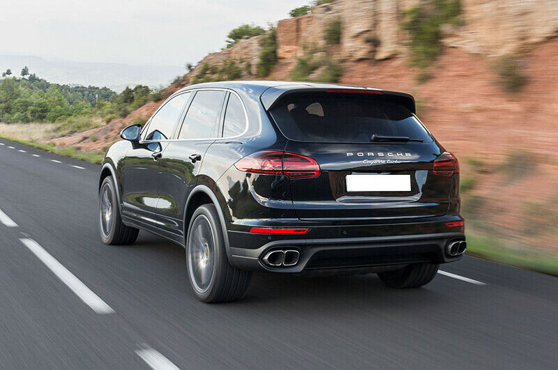 COPPIA TERMINALI DI SCARICO PORSCHE CAYENNE 2014 AL 2017 ACCIAIO AUTOELEGANCERICAMBI