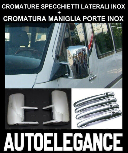 CROMATURA SPECCHIETTI + MANIGLIE MERCEDES SPRINTER W901 INOX ADESIVO 0032 AUTOELEGANCERICAMBI