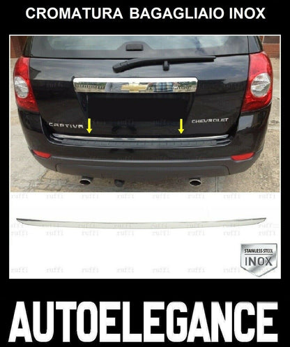 CROMATURA BAGAGLIAIO CHEVROLET CAPTIVA 2006+ ACCIAIO INOX ADESIVO 0032 AUTOELEGANCERICAMBI