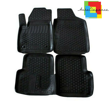 SET OF CUSTOM RUBBER CAR INTERIOR MATS FOR FIAT 500 2007+ -AT-