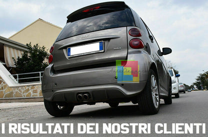 0034 DOPPIO SCARICO SPOILER DIFFUSORE POSTERIORE SMART FORTWO 451 2012-2015 ABS AUTOELEGANCERICAMBI