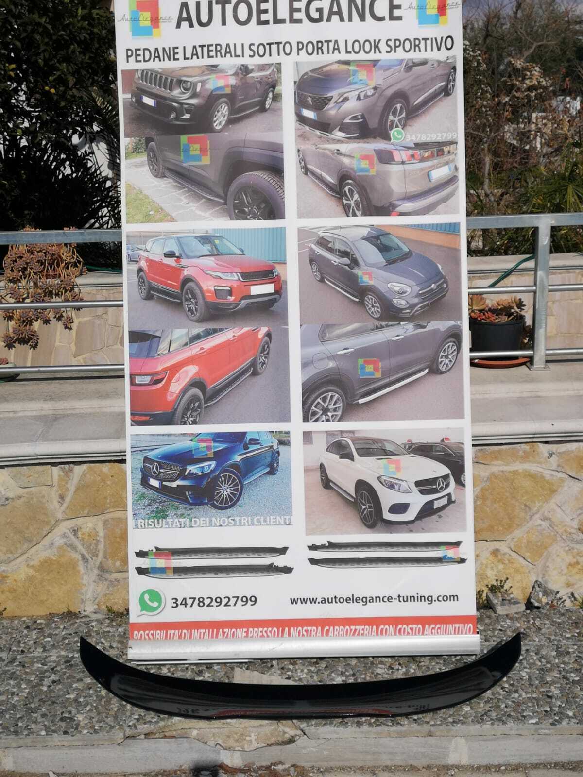 SPOILER POSTERIORE COFANO PER BMW SERIE 3 F30 BERLINA M3 IN ABS NERO LUCIDO -