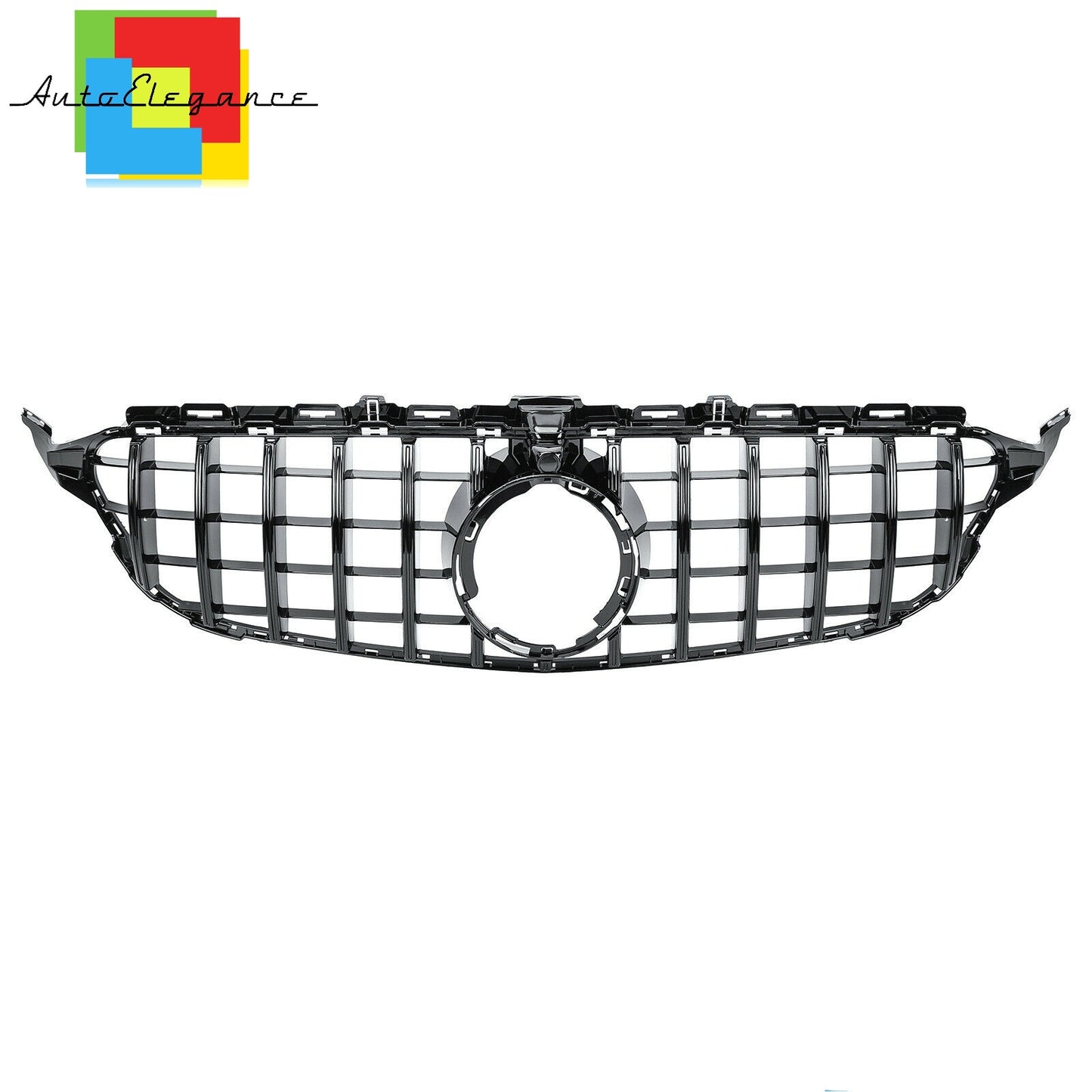 GRILLE MERCEDES C CLASS W205 S205 2019+ GT LOOK GLOSS BLACK PROXIMITY SENSOR NEWS