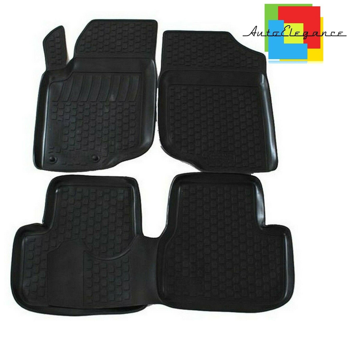 SET TAPPETINI INTERNI AUTO IN GOMMA SU MISURA PEUGEOT 207-207 SW 2006-2012 -AT-