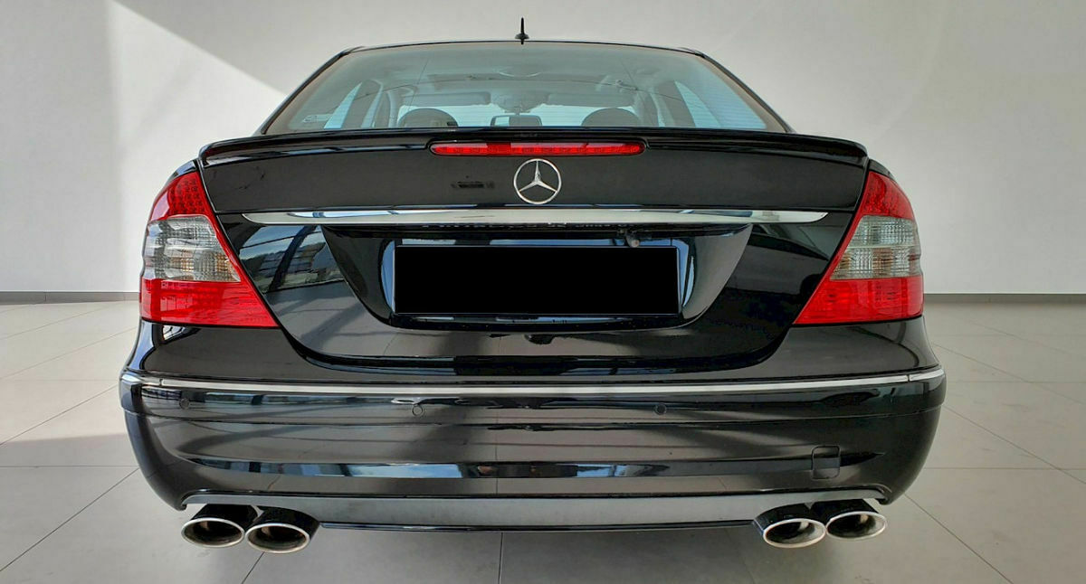 MERCEDES E-CLASS W211 REAR SPOILER HOOD GLOSS BLACK AMG LOOK ABS