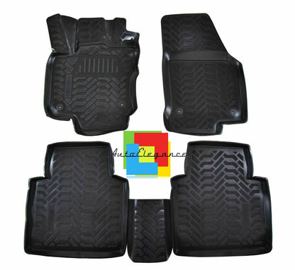 SET OF CUSTOM RUBBER CAR INTERIOR MATS SKODA KODIAQ 2015+ -AT-