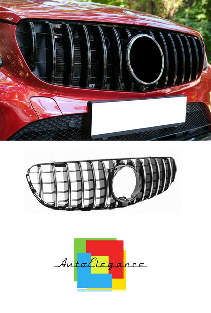 GRILLE MERCEDES GLC CLASS X253 GT LOOK GLOSSY BLACK CHROME PROFILES NEWS