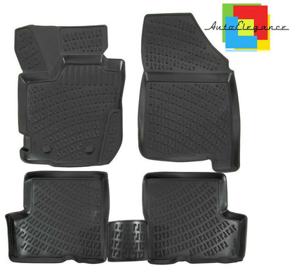 SET OF CUSTOM RUBBER CAR INTERIOR MATS FOR DACIA DUSTER 2 4x4 2018+ -AT-