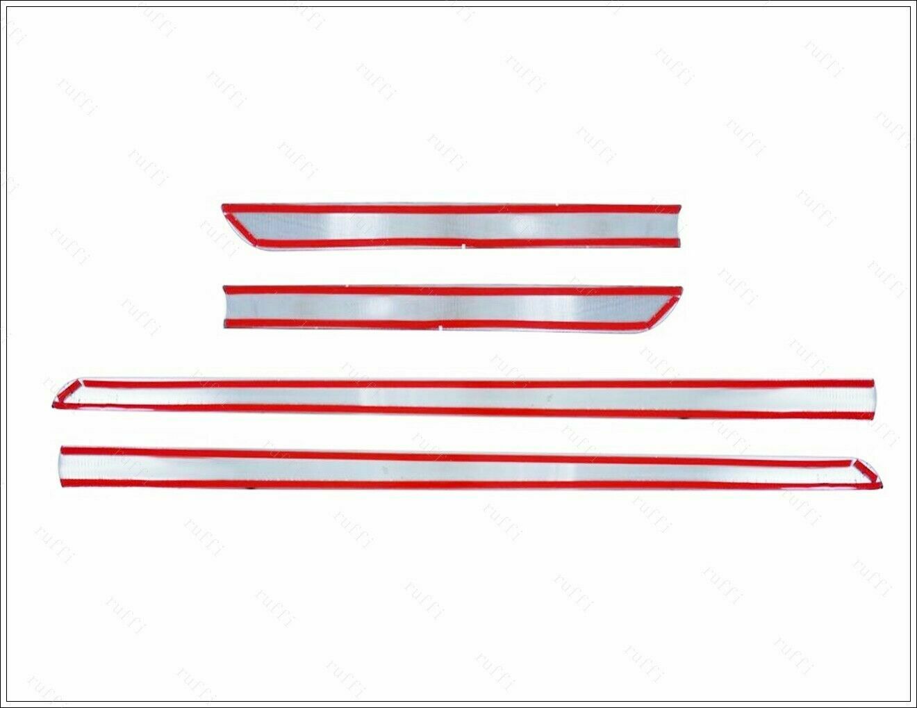 CROMATURA FASCE LATERALI PORTIERE DACIA DUSTER 2010-2017 INOX ADESIVO 0032 AUTOELEGANCERICAMBI