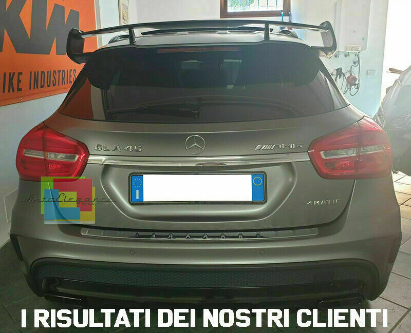 0133 ALETTONE AMG NERO LUCIDO MERCEDES GLA 2013-2019 SPOILER TETTO IN ABS A45 AUTOELEGANCERICAMBI