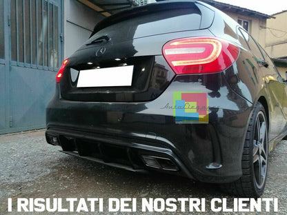 MERCEDES A-CLASS W176 UNDER BUMPER DIFFUSER WITH BLACK TIPPER AMG A45