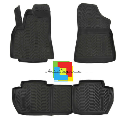 SET OF CUSTOM RUBBER CAR INTERIOR MATS FOR RENAULT KANGOO 2008+ -AT-