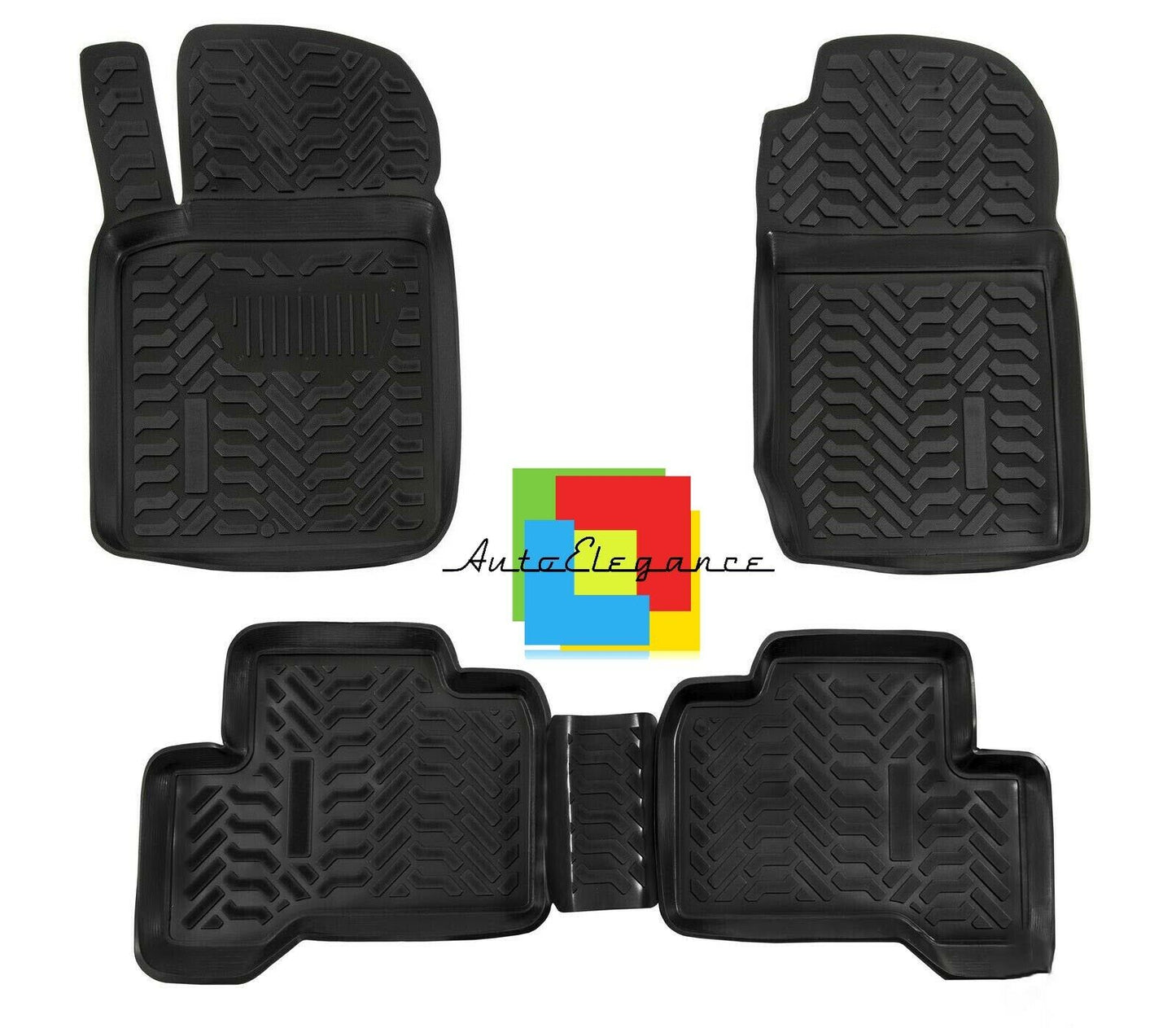 SET OF CUSTOM RUBBER CAR INTERIOR MATS FOR SUZUKI GRAND VITARA 3 DOORS -AT-