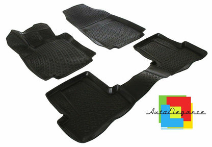 SET OF CUSTOM RUBBER CAR INTERIOR MATS FOR RENAULT CLIO IV 2012-2019 -AT-