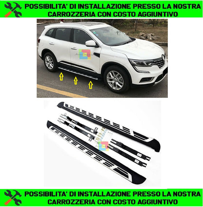 PEDANE LATERALI RENAULT KOLEOS MK2 DAL 2016 IN POI SOTTOPORTA ANTISCIVOLO -1-