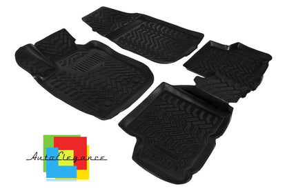 SET OF CUSTOM RUBBER CAR INTERIOR MATS FOR DACIA DUSTER 2WD 2010-2014 -AT-