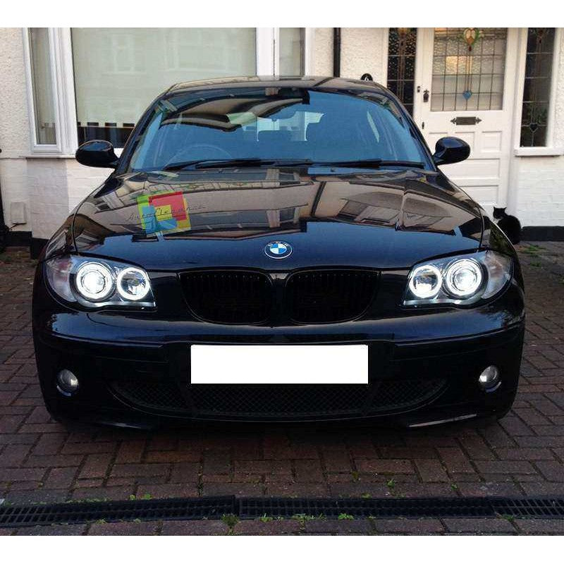 BMW SERIE 1 E87 2004-2007 KIT ANGEL EYES 40W 6000K LED BIANCO GHIACCIO NO ERROR AUTOELEGANCERICAMBI