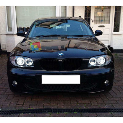 BMW SERIE 1 E87 2004-2007 KIT ANGEL EYES 40W 6000K LED BIANCO GHIACCIO NO ERROR AUTOELEGANCERICAMBI