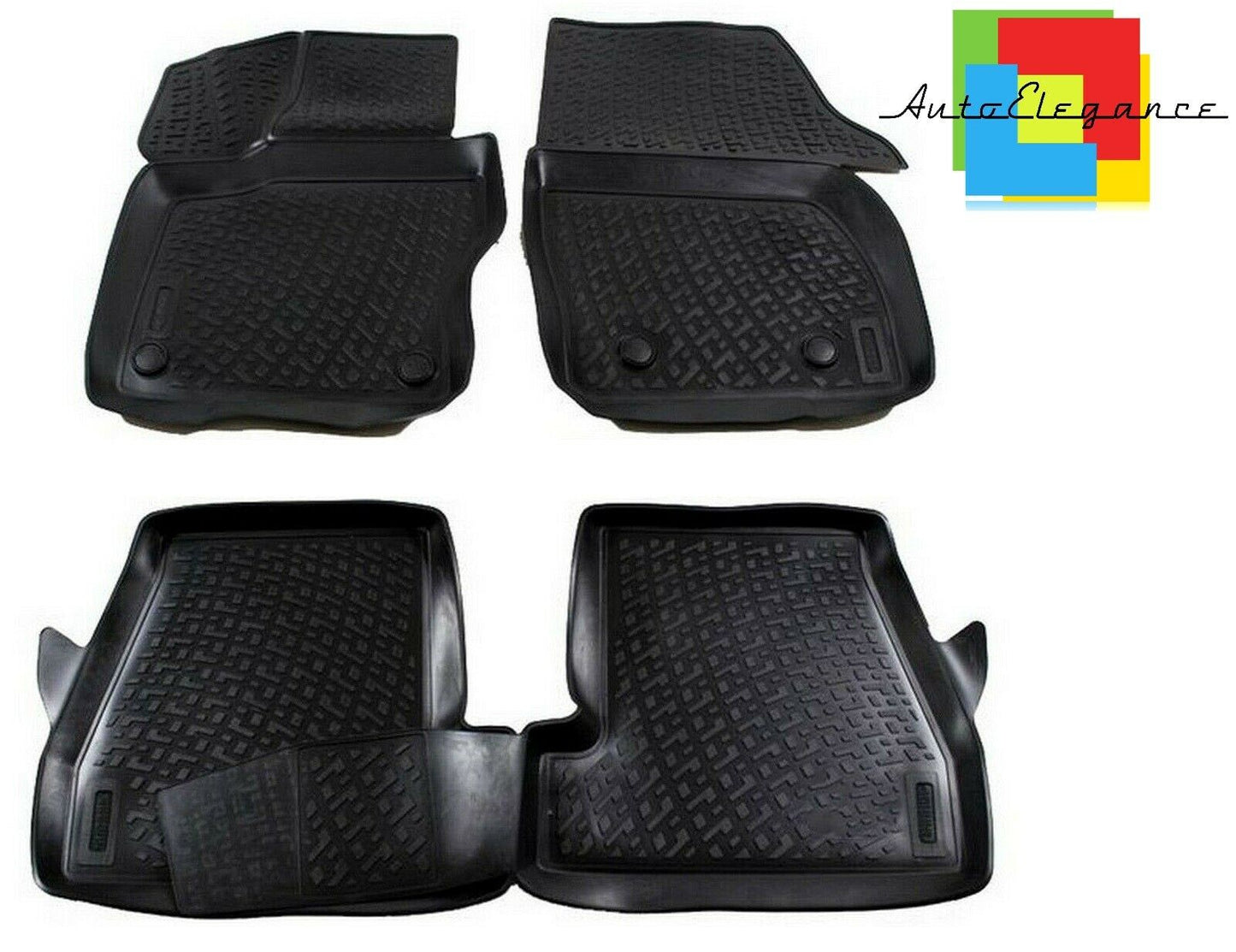 SET OF CUSTOM RUBBER CAR INTERIOR MATS FORD FOCUS IV 2016+ -AT-