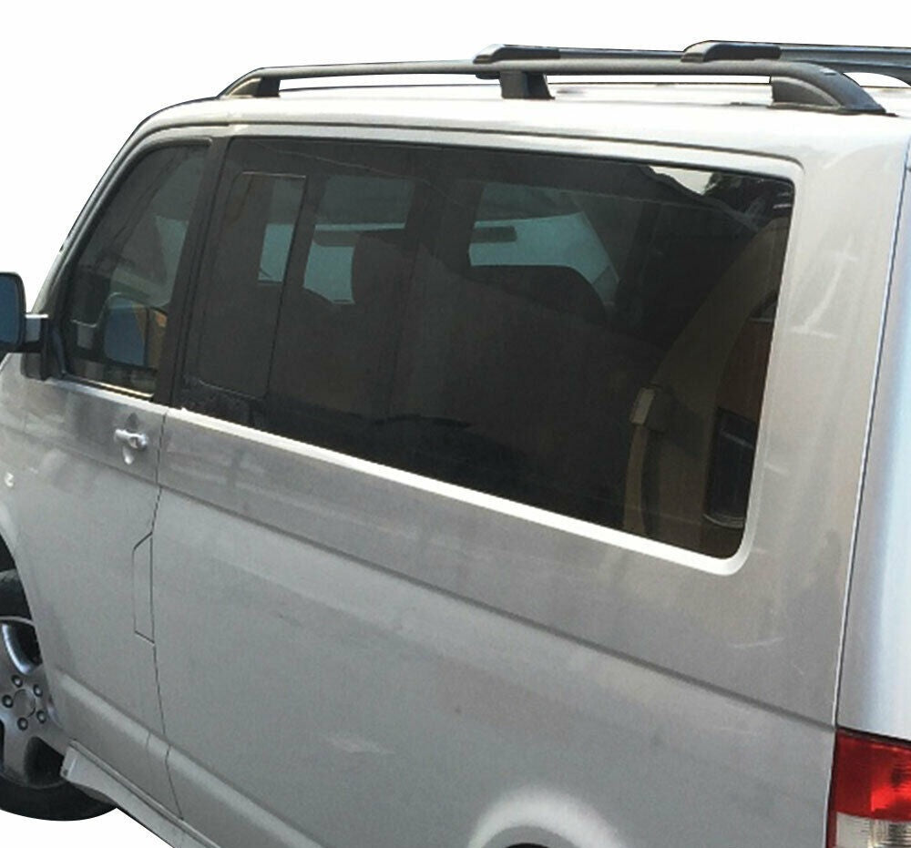 BARRE TETTO MANCORRENTI NERE IN ALLUMINIO VW T6 Multivan Caravelle dal 2015 in poi PASSO CORTO AUTOELEGANCERICAMBI