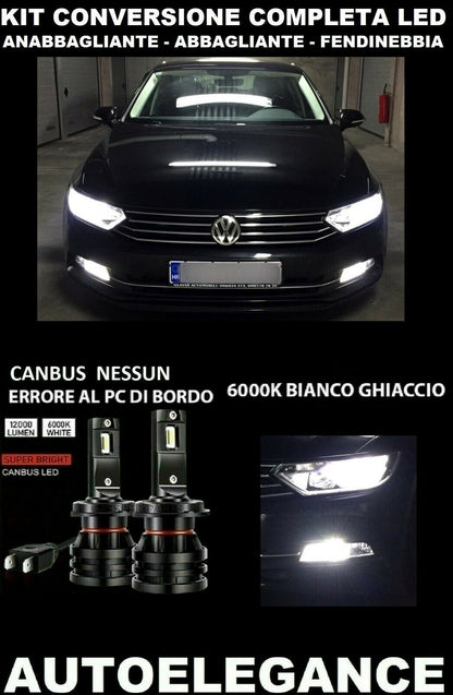 VW PASSAT B8 LOW BEAM HIGH BEAM FOG LIGHTS LED 16.000LM CAMBUS 0032