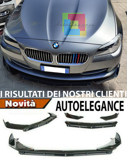 SPLITTER BMW SERIE 5 F10 F11 2009-2017 LIP NERO LUCIDO SOTTO PARAURTI ABS