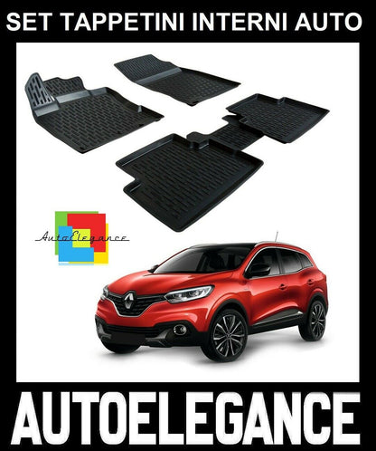 CUSTOM RUBBER CAR INTERIOR MATS SET RENAULT KADJAR 2015+ 0032
