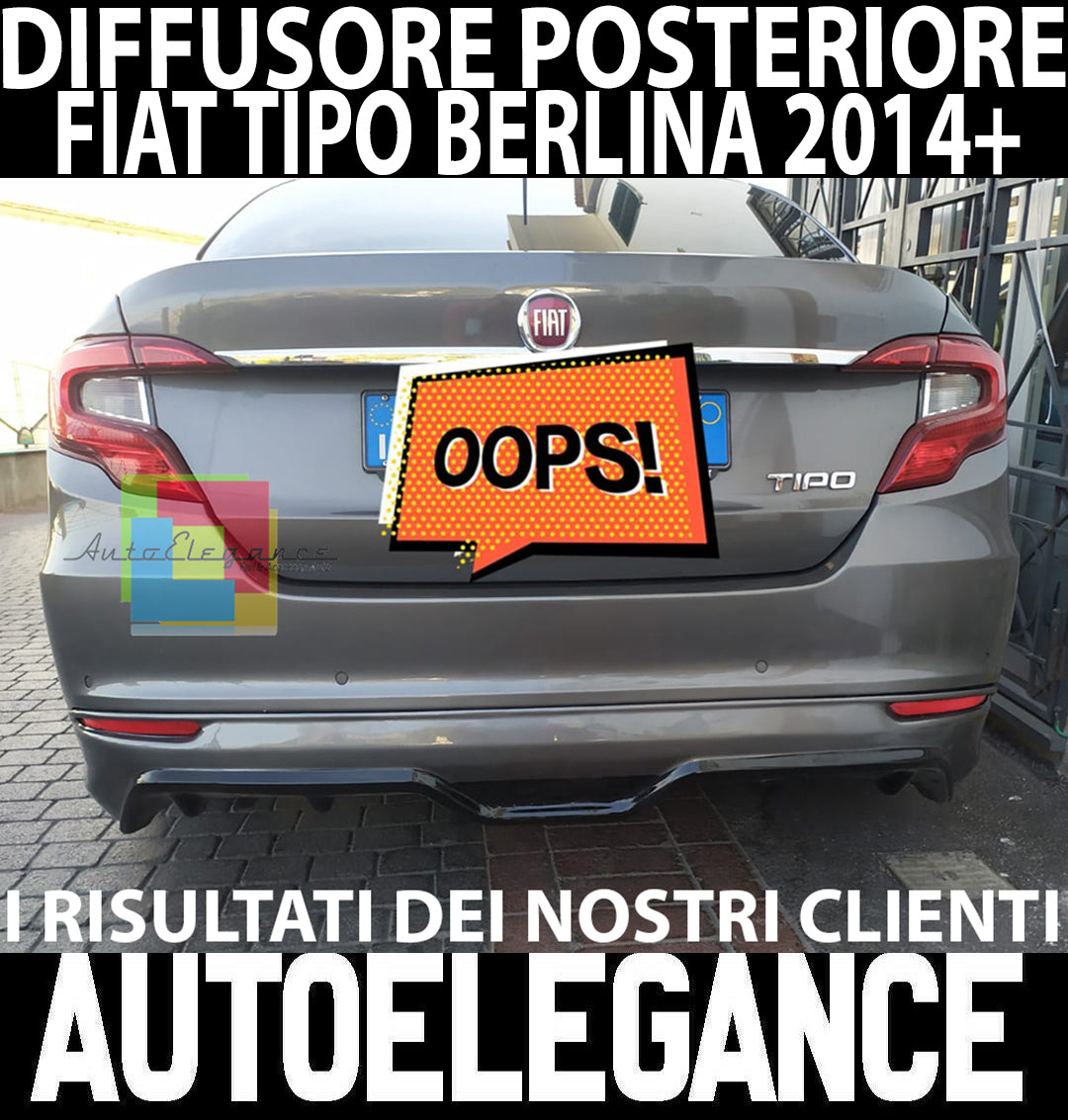 FIAT TIPO BERLINA 4 PORTE 2014+ SOTTO PARAURTI POSTERIORE DIFFUSORE ABS